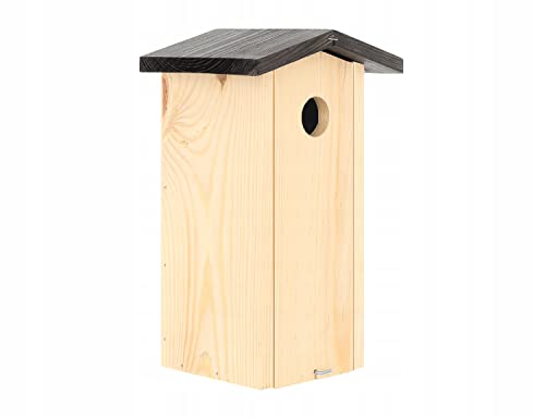 MAZUR 4X Vogelfutterhaus aus Holz Set | Nistkasten | Vogelfutterspender | Vogelfutterstation | Vogelhaus | Vogelhäuschen | Wetterfest | Kleinvögel, Gartenvögel, Singvögel, Wildvögel, Balkonvögel von MAZUR
