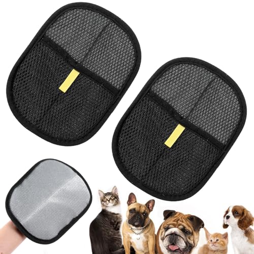 MBAIYO 2 Stück Fellmagnet Handschuh,Pet Hair Remover Glove Fell Magnet Handschuh Für Die Pflege Entfernung Unerwünsch Glattes und Gesundes Fell von MBAIYO