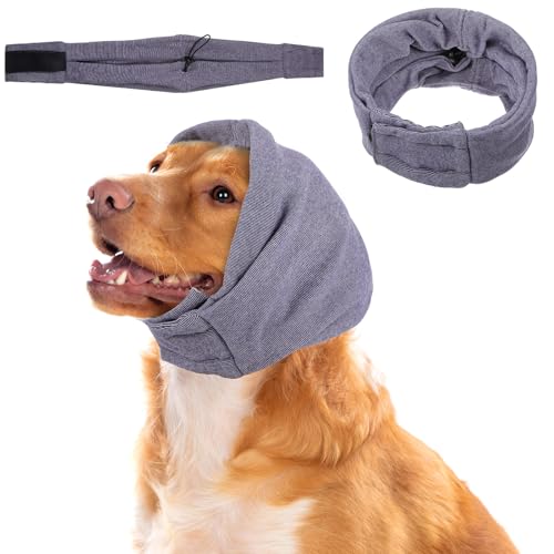 MBAIYO Ohrenschutz Für Hunde Beruhigende,Dog Calming Hoodie, Anxiety Relief Dog Ear Muffs Hoodie Hund Für Hund Hals Und Ohren Wärmer(Hellviolett) von MBAIYO