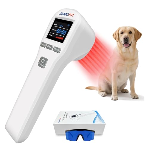Kalte Lasertherapie für Hunde 4x808nm und 16x650nm Tierärztliche Lasertherapie Maschine, Rotlicht-Lasertherapie zur Schmerzlinderung Arthritis Muskelgelenke, Haustier-Lasertherapie zu Hause für Hunde von MBBQNN