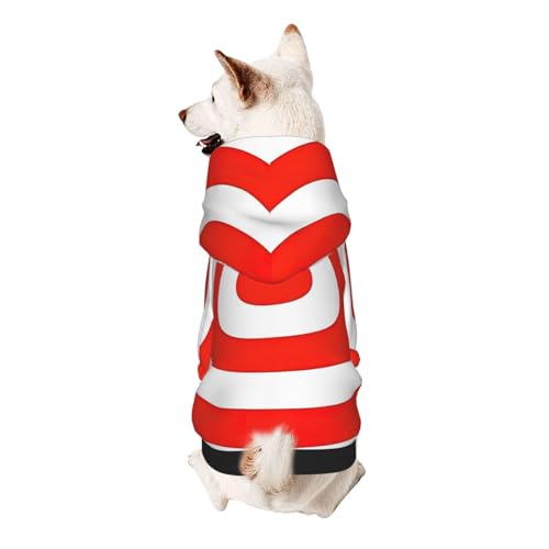 Design Target Print Hunde-Kapuzenpullover für kleine Hunde, warm, weich und atmungsaktiv, leicht zu tragender Pullover, Haustier-Winter-Wettermantel Design Target Print Hunde-Kapuzenpullover für kleine Hunde, warm, weich und atmungsaktiv, leicht zu tragender Pullover, Haustier-Winter-Wettermantel von MBCbjg
