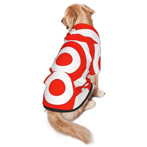 Design Target Print Hunde-Kapuzenpullover für mittelgroße bis große Hunde, warm, weich, atmungsaktiv, leicht zu tragen, Pullover für Winter und Herbst, Haustiermantel von MBCbjg