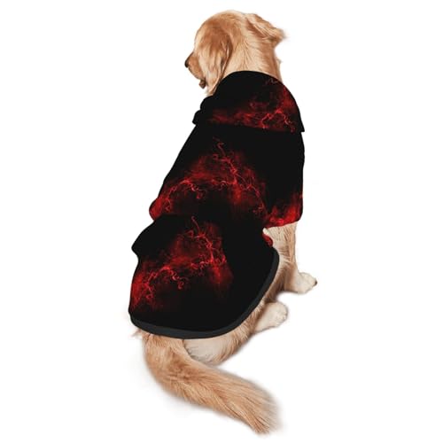 Explosion Burst Hunde-Kapuzenpullover für mittelgroße bis große Hunde, warm, weich, atmungsaktiv, leicht zu tragen, Pullover für Winter und Herbst, Haustiermantel von MBCbjg