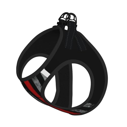 Feuerwehrmann Axt Geschirr mit roter Linie, mit Flaggenaufdruck, für Katzen und Hunde, reflektierend, verstellbar, weich, atmungsaktiv, Netzweste mit ausbruchsicherer Leine, für kleine Haustiere und von MBCbjg