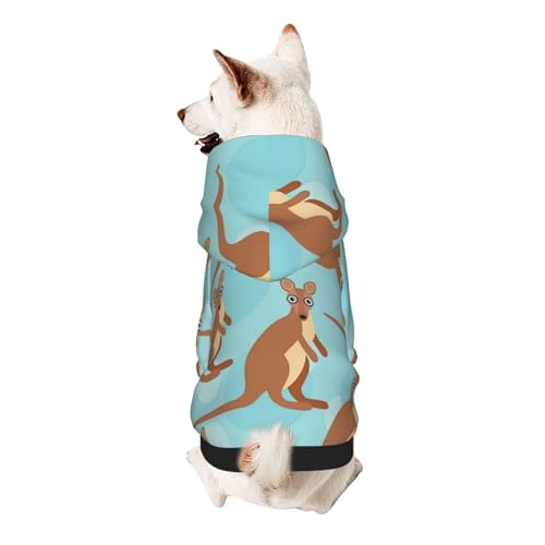 Funny For Kangaroo Hunde-Kapuzenpullover für kleine Hunde, warm, weich und atmungsaktiv, leicht zu tragen, Winter-Wettermantel für Haustiere Funny For Kangaroo Hunde-Kapuzenpullover für kleine Hunde, warm, weich und atmungsaktiv, leicht zu tragen, Winter-Wettermantel für Haustiere von MBCbjg