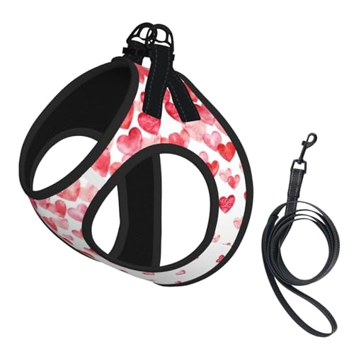 Geschirr-Set mit Leine für Katzen und Hunde, reflektierend, verstellbar, weich, atmungsaktiv, Netzweste, mit ausbruchsicherer Leine, für kleine Haustiere und Kätzchen, Welpen von MBCbjg