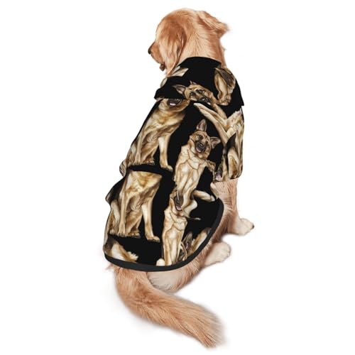 Hunde-Kapuzenpullover für mittelgroße bis große Hunde, warm, weich, atmungsaktiv, leicht zu tragen, Pullover für Winter und Herbst, Haustiermantel von MBCbjg