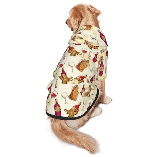 Hunde-Kapuzenpullover für mittelgroße bis große Hunde, warm, weich, atmungsaktiv, leicht zu tragen, Pullover für Winter und Herbst, Haustiermantel von MBCbjg