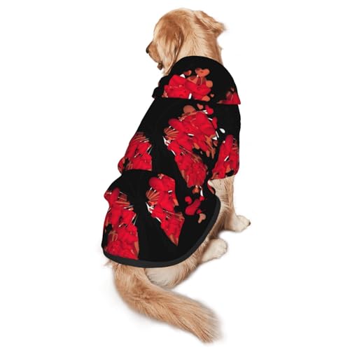 Hunde-Kapuzenpullover für mittelgroße bis große Hunde, warm, weich, atmungsaktiv, leicht zu tragen, Pullover für Winter und Herbst, Haustiermantel von MBCbjg