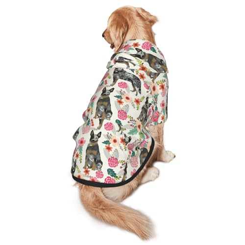Hunde-Kapuzenpullover für mittelgroße bis große Hunde, warm, weich, atmungsaktiv, leicht zu tragen, für Winter und Herbst, Haustiermantel von MBCbjg