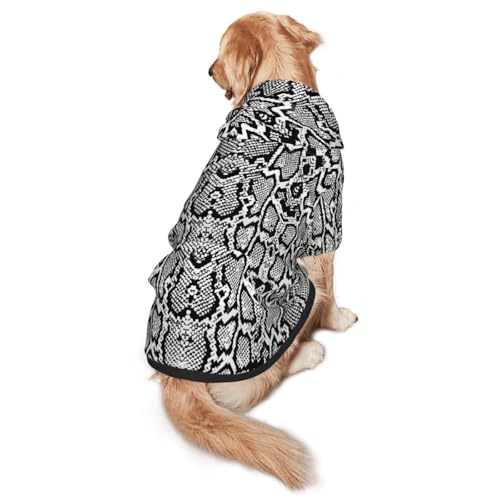 Hunde-Kapuzenpullover für mittelgroße bis große Hunde, warm, weich, atmungsaktiv, leicht zu tragen, für Winter und Herbst, Schwarz / Weiß von MBCbjg