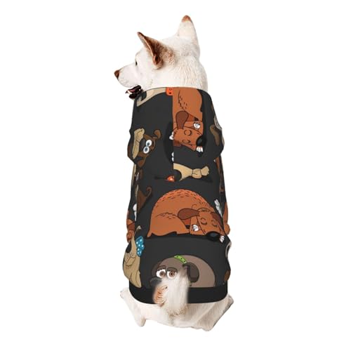 Hunde-Kapuzenpullover mit Corgi-Aufdruck für kleine Hunde, warm, weich und atmungsaktiv, leicht zu tragen, Winter-Wettermantel für Haustiere Hunde-Kapuzenpullover mit Corgi-Aufdruck für kleine Hunde, warm, weich und atmungsaktiv, leicht zu tragen, Winter-Wettermantel für Haustiere von MBCbjg