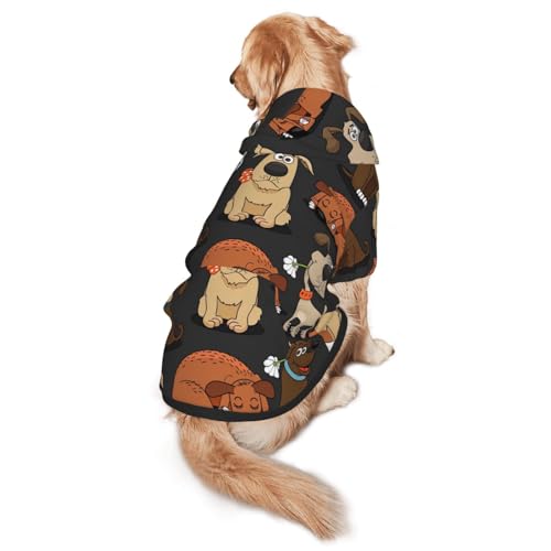 Hunde-Kapuzenpullover mit Corgi-Aufdruck für mittelgroße bis große Hunde, warm, weich, atmungsaktiv, leicht zu tragen, Pullover für Winter und Herbst, Haustiermantel von MBCbjg