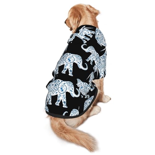 Hunde-Kapuzenpullover mit Elefantenaufdruck, für mittelgroße bis große Hunde, warm, weich, atmungsaktiv, leicht zu tragen, Pullover für Winter und Herbst, Haustiermantel von MBCbjg