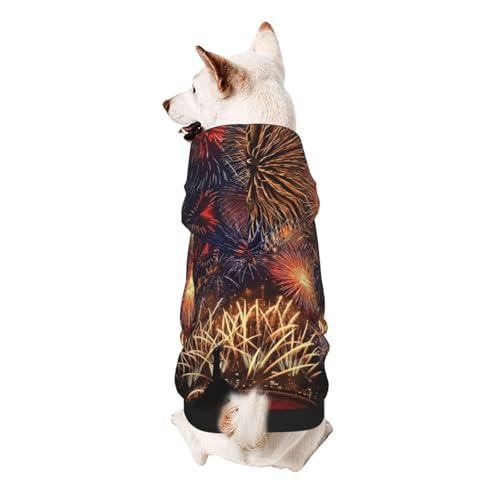 Hunde-Kapuzenpullover mit Feuerwerk-Aufdruck für kleine Hunde, warm, weich und atmungsaktiv, leicht zu tragen, Winter-Wettermantel für Haustiere Hunde-Kapuzenpullover mit Feuerwerk-Aufdruck für kleine Hunde, warm, weich und atmungsaktiv, leicht zu tragen, Winter-Wettermantel für Haustiere von MBCbjg