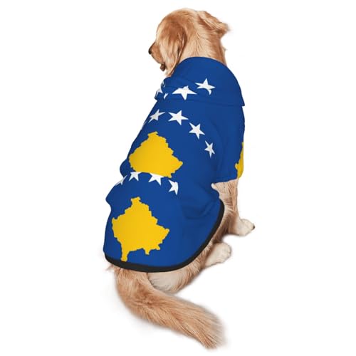 Hunde-Kapuzenpullover mit Flagge des Kosovo, für mittelgroße bis große Hunde, warm, weich, atmungsaktiv, leicht zu tragen, Pullover für Winter und Herbst, Haustiermantel Hunde-Kapuzenpullover mit Flagge des Kosovo, für mittelgroße bis große Hunde, warm, weich, atmungsaktiv, leicht zu tragen, Pullover für Winter und Herbst, Haustiermantel von MBCbjg