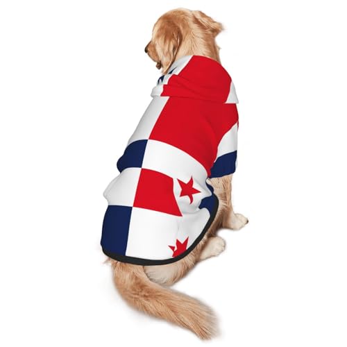 Hunde-Kapuzenpullover mit Flagge von Panama, für mittelgroße bis große Hunde, warm, weich, atmungsaktiv, leicht zu tragen, Pullover für Winter und Herbst, Haustiermantel von MBCbjg