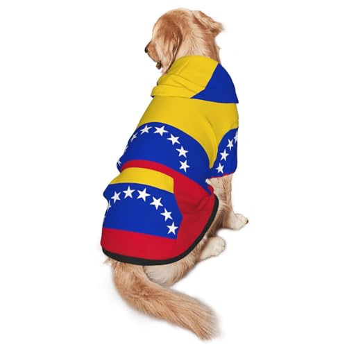 Hunde-Kapuzenpullover mit Flagge von Venezuela, für mittelgroße bis große Hunde, warm, weich, atmungsaktiv, leicht zu tragen, Pullover für Winter und Herbst, Haustiermantel von MBCbjg