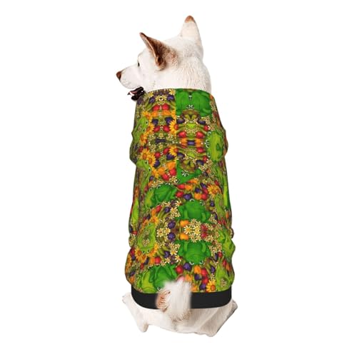 Hunde-Kapuzenpullover mit Frosch-Aufdruck für kleine Hunde, warm, weich und atmungsaktiv, leicht zu tragen, Winter-Wettermantel für Haustiere Hunde-Kapuzenpullover mit Frosch-Aufdruck für kleine Hunde, warm, weich und atmungsaktiv, leicht zu tragen, Winter-Wettermantel für Haustiere von MBCbjg