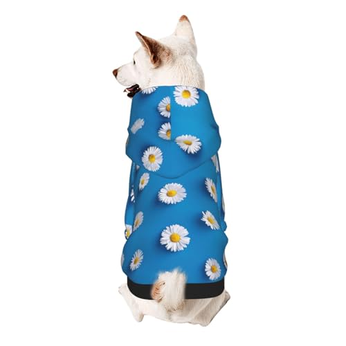 Hunde-Kapuzenpullover mit Gänseblümchen-Aufdruck, für kleine Hunde, warm, weich und atmungsaktiv, leicht zu tragen, Haustier-Winter-Wettermantel Hunde-Kapuzenpullover mit Gänseblümchen-Aufdruck, für kleine Hunde, warm, weich und atmungsaktiv, leicht zu tragen, Haustier-Winter-Wettermantel von MBCbjg