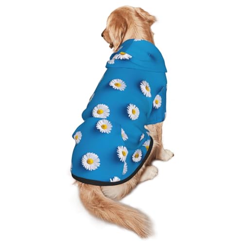 Hunde-Kapuzenpullover mit Gänseblümchen-Aufdruck, für mittelgroße bis große Hunde, warm, weich, atmungsaktiv, leicht zu tragen, Pullover für Winter und Herbst, Haustiermantel Hunde-Kapuzenpullover mit Gänseblümchen-Aufdruck, für mittelgroße bis große Hunde, warm, weich, atmungsaktiv, leicht zu tragen, Pullover für Winter und Herbst, Haustiermantel von MBCbjg