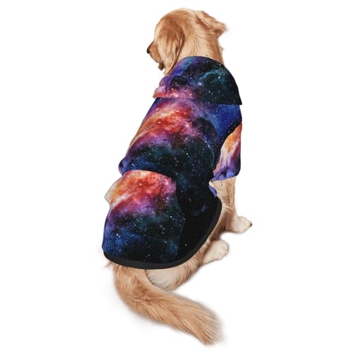 Hunde-Kapuzenpullover mit Galaxie-Aufdruck für mittelgroße bis große Hunde, warm, weich, atmungsaktiv, leicht zu tragen, Pullover für Winter und Herbst, Haustiermantel von MBCbjg