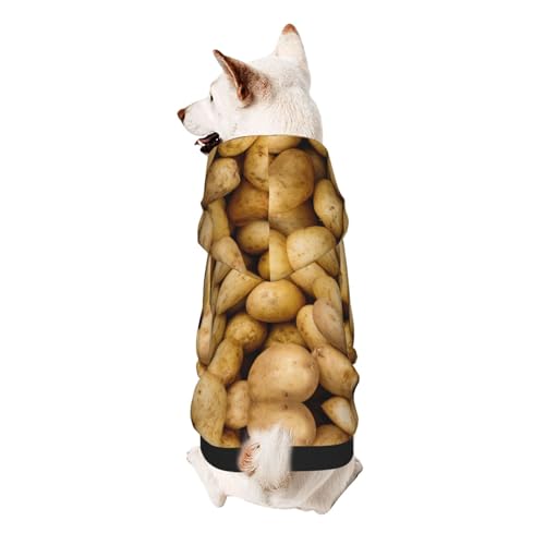 Hunde-Kapuzenpullover mit Gartenkartoffel-Aufdruck für kleine Hunde, warm, weich und atmungsaktiv, leicht zu tragen, Winter-Wettermantel für Haustiere Hunde-Kapuzenpullover mit Gartenkartoffel-Aufdruck für kleine Hunde, warm, weich und atmungsaktiv, leicht zu tragen, Winter-Wettermantel für Haustiere von MBCbjg