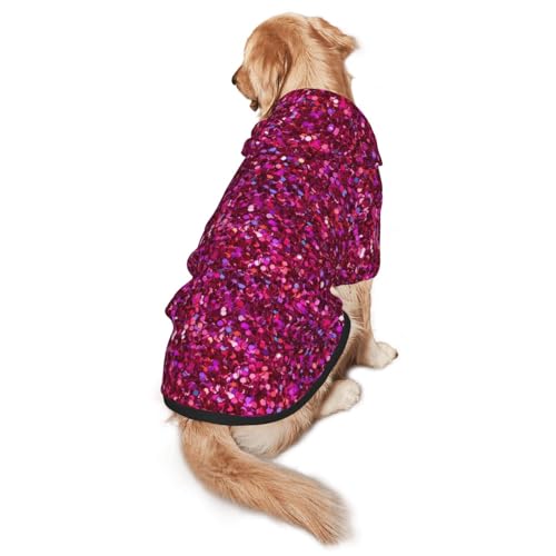 Hunde-Kapuzenpullover mit Glitzermuster für mittelgroße bis große Hunde, warm, weich, atmungsaktiv, leicht zu tragen, Pullover für Winter und Herbst, Haustiermantel von MBCbjg