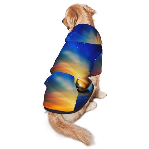 Hunde-Kapuzenpullover mit Leuchtturm-Aufdruck, für mittelgroße bis große Hunde, warm, weich, atmungsaktiv, leicht zu tragen, Pullover für Winter und Herbst, Haustiermantel Hunde-Kapuzenpullover mit Leuchtturm-Aufdruck, für mittelgroße bis große Hunde, warm, weich, atmungsaktiv, leicht zu tragen, Pullover für Winter und Herbst, Haustiermantel von MBCbjg