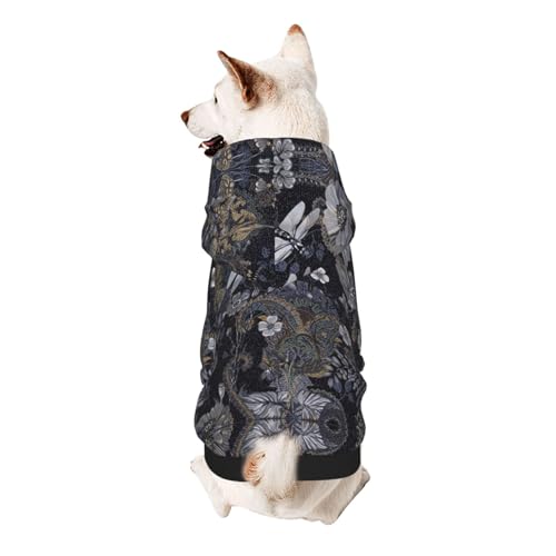Hunde-Kapuzenpullover mit Libellen-Aufdruck für kleine Hunde, warm, weich und atmungsaktiv, leicht zu tragen, Haustier-Winter-Wettermantel Hunde-Kapuzenpullover mit Libellen-Aufdruck für kleine Hunde, warm, weich und atmungsaktiv, leicht zu tragen, Haustier-Winter-Wettermantel von MBCbjg