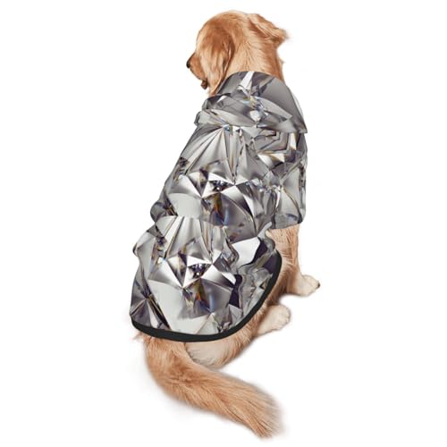 Hunde-Kapuzenpullover mit Rautenmuster für mittelgroße bis große Hunde, warm, weich, atmungsaktiv, leicht zu tragen, Pullover für Winter und Herbst, Haustiermantel von MBCbjg