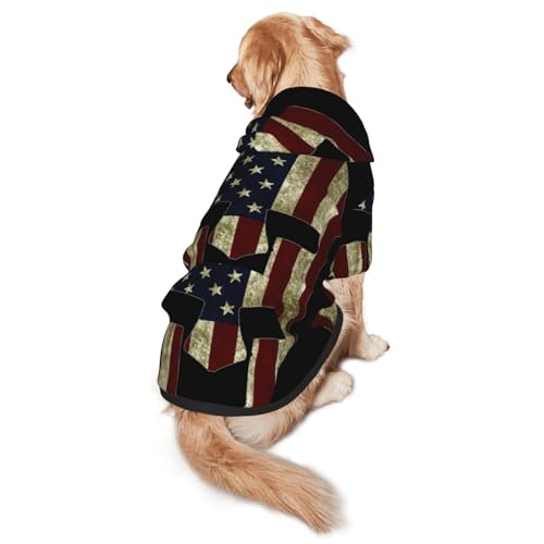 Hunde-Kapuzenpullover mit USA-Flagge, für mittelgroße bis große Hunde, warm, weich, atmungsaktiv, leicht zu tragen, Pullover für Winter und Herbst, Haustiermantel Hunde-Kapuzenpullover mit USA-Flagge, für mittelgroße bis große Hunde, warm, weich, atmungsaktiv, leicht zu tragen, Pullover für Winter und Herbst, Haustiermantel von MBCbjg
