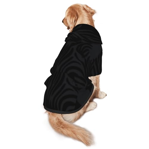 Hunde-Kapuzenpullover mit Zebramuster für mittelgroße bis große Hunde, warm, weich, atmungsaktiv, leicht zu tragen, Pullover für Winter und Herbst, Haustiermantel von MBCbjg
