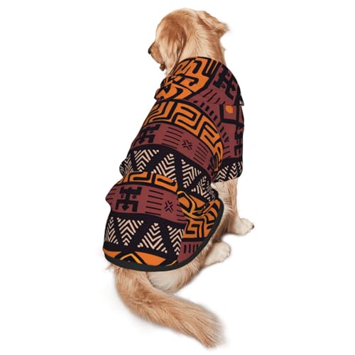 Hunde-Kapuzenpullover mit afrikanischem Schlammstoff, Tribal-Druck, für mittelgroße bis große Hunde, warm, weich, atmungsaktiv, Sweatshirt, einfach zu tragen, Pullover für Winter und Herbst Hunde-Kapuzenpullover mit afrikanischem Schlammstoff, Tribal-Druck, für mittelgroße bis große Hunde, warm, weich, atmungsaktiv, Sweatshirt, einfach zu tragen, Pullover für Winter und Herbst von MBCbjg