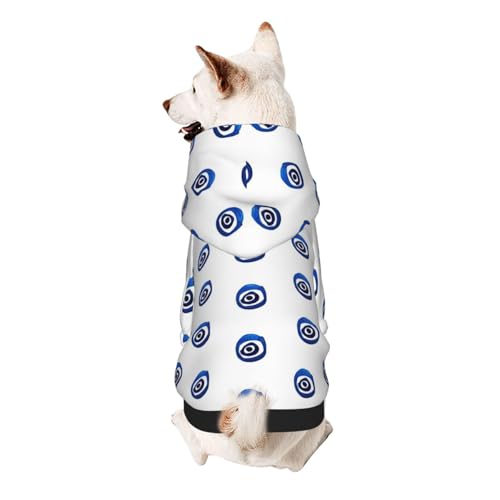 Hunde-Kapuzenpullover mit bösen Augen für kleine Hunde, warm, weich und atmungsaktiv, leicht zu tragen, Winter-Wettermantel für Haustiere Hunde-Kapuzenpullover mit bösen Augen für kleine Hunde, warm, weich und atmungsaktiv, leicht zu tragen, Winter-Wettermantel für Haustiere von MBCbjg