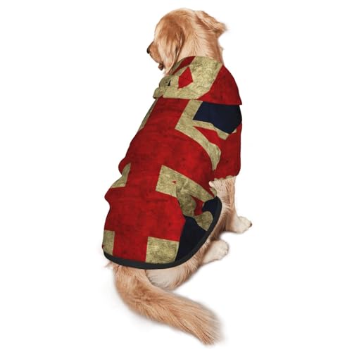 Hunde-Kapuzenpullover mit britischer Flagge, für mittelgroße bis große Hunde, warm, weich, atmungsaktiv, leicht zu tragen, Pullover für Winter und Herbst, Haustiermantel Hunde-Kapuzenpullover mit britischer Flagge, für mittelgroße bis große Hunde, warm, weich, atmungsaktiv, leicht zu tragen, Pullover für Winter und Herbst, Haustiermantel von MBCbjg