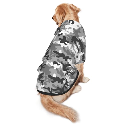 Hunde-Kapuzenpullover mit digitalem Camouflage-Muster, für mittelgroße bis große Hunde, warm, weich, atmungsaktiv, leicht zu tragen, Pullover für Winter und Herbst, Haustiermantel von MBCbjg