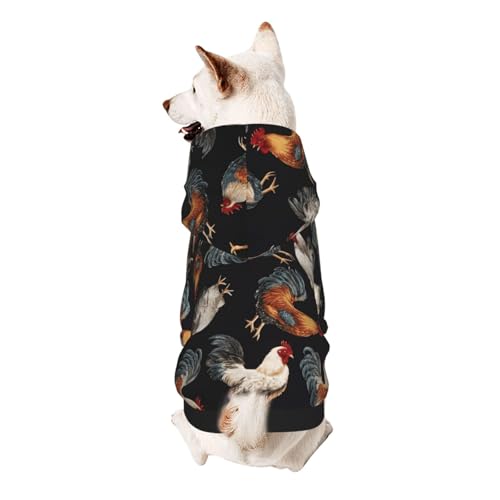 Hunde-Kapuzenpullover mit französischem Hahn-Aufdruck für kleine Hunde, warm, weich und atmungsaktiv, leicht zu tragender Pullover, Haustier-Winter-Wettermantel Hunde-Kapuzenpullover mit französischem Hahn-Aufdruck für kleine Hunde, warm, weich und atmungsaktiv, leicht zu tragender Pullover, Haustier-Winter-Wettermantel von MBCbjg