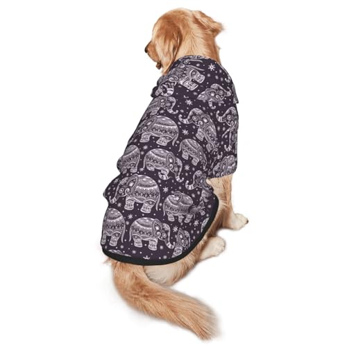 Hunde-Kapuzenpullover mit niedlichem Elefanten-Aufdruck, für mittelgroße bis große Hunde, warm, weich, atmungsaktiv, leicht zu tragen, Pullover für Winter und Herbst, Haustiermantel Hunde-Kapuzenpullover mit niedlichem Elefanten-Aufdruck, für mittelgroße bis große Hunde, warm, weich, atmungsaktiv, leicht zu tragen, Pullover für Winter und Herbst, Haustiermantel von MBCbjg