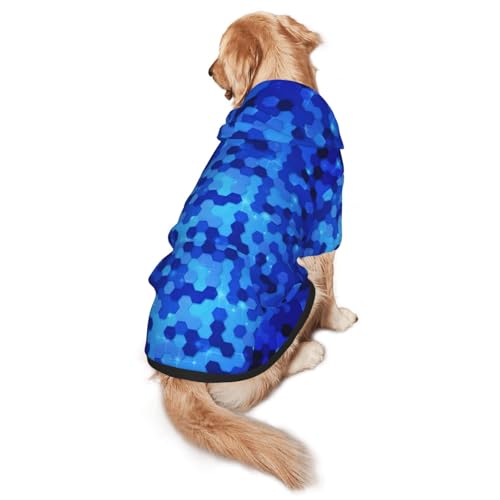 Hunde-Kapuzenpullover mit sechseckigem Muster, für mittelgroße bis große Hunde, warm, weich, atmungsaktiv, leicht zu tragen, Pullover für Winter und Herbst, Haustiermantel Hunde-Kapuzenpullover mit sechseckigem Muster, für mittelgroße bis große Hunde, warm, weich, atmungsaktiv, leicht zu tragen, Pullover für Winter und Herbst, Haustiermantel von MBCbjg