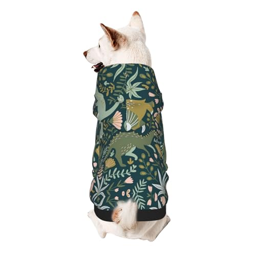Hunde-Kapuzenpullover mit süßem Dinosaurier-Druck für kleine Hunde, warm, weich und atmungsaktiv, leicht zu tragen, Winter-Wettermantel für Haustiere Hunde-Kapuzenpullover mit süßem Dinosaurier-Druck für kleine Hunde, warm, weich und atmungsaktiv, leicht zu tragen, Winter-Wettermantel für Haustiere von MBCbjg