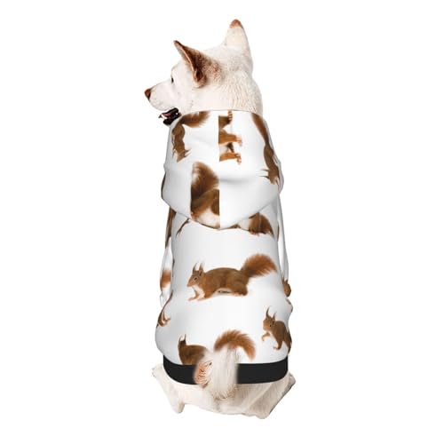 Hunde-Kapuzenpullover mit süßem Eichhörnchen-Aufdruck für kleine Hunde, warm, weich und atmungsaktiv, leicht zu tragen, Winter-Wettermantel für Haustiere Hunde-Kapuzenpullover mit süßem Eichhörnchen-Aufdruck für kleine Hunde, warm, weich und atmungsaktiv, leicht zu tragen, Winter-Wettermantel für Haustiere von MBCbjg