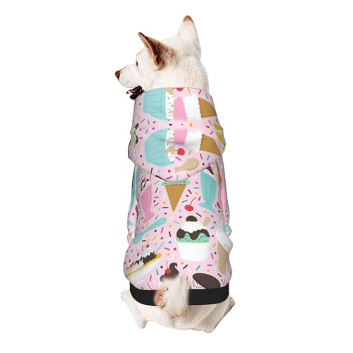 Hunde-Kapuzenpullover mit süßem Eiscreme-Aufdruck, für kleine Hunde, warm, weich und atmungsaktiv, leicht zu tragen, Haustier-Winter-Wettermantel Hunde-Kapuzenpullover mit süßem Eiscreme-Aufdruck, für kleine Hunde, warm, weich und atmungsaktiv, leicht zu tragen, Haustier-Winter-Wettermantel von MBCbjg