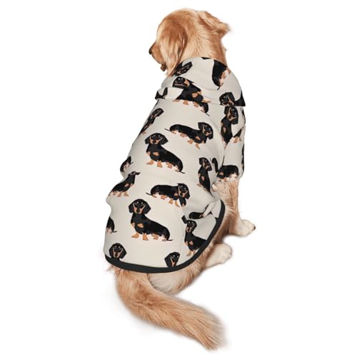 Hunde-Kapuzenpullover mit süßem Hunde-Aufdruck für mittelgroße bis große Hunde, warm, weich, atmungsaktiv, leicht zu tragen, Pullover für Winter und Herbst, Haustiermantel von MBCbjg