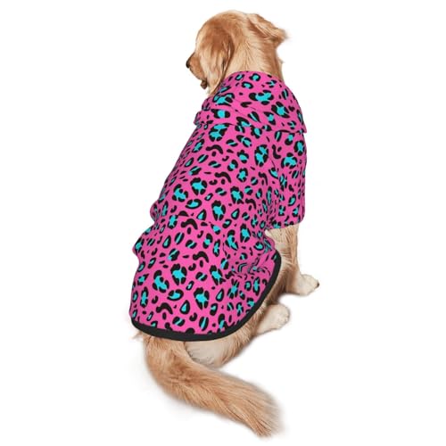 Hunde-Kapuzenpullover mit süßem Leopardenmuster für mittelgroße bis große Hunde, warm, weich, atmungsaktiv, leicht zu tragen, Pullover für Winter und Herbst, Haustiermantel von MBCbjg