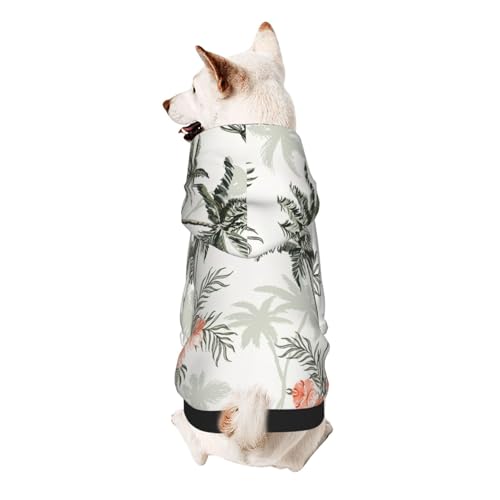 Hunde-Kapuzenpullover mit tropischem Palmenaufdruck, für kleine Hunde, warm, weich und atmungsaktiv, leicht zu tragen, Winter-Wettermantel für Haustiere Hunde-Kapuzenpullover mit tropischem Palmenaufdruck, für kleine Hunde, warm, weich und atmungsaktiv, leicht zu tragen, Winter-Wettermantel für Haustiere von MBCbjg