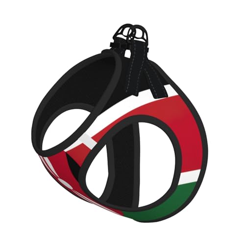 Hundegeschirr mit Aufschrift "Flag Of Kenya" für Katzen und Hunde, reflektierend, verstellbar, weich, atmungsaktiv, Netzweste mit ausbruchsicherer Leine, für kleine Haustiere und Kätzchen, Welpen Hundegeschirr mit Aufschrift "Flag Of Kenya" für Katzen und Hunde, reflektierend, verstellbar, weich, atmungsaktiv, Netzweste mit ausbruchsicherer Leine, für kleine Haustiere und Kätzchen, Welpen von MBCbjg