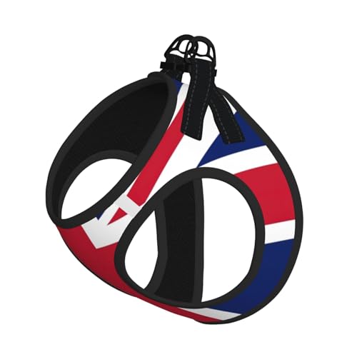 Hundegeschirr mit britischer Flagge, reflektierend, verstellbar, weich, atmungsaktiv, Netzweste mit ausbruchsicherer Leine, für kleine Haustiere und Kätzchen, Welpen von MBCbjg