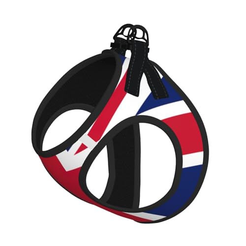 Hundegeschirr mit britischer Flagge, reflektierend, verstellbar, weich, atmungsaktiv, Netzweste mit ausbruchsicherer Leine, für kleine Haustiere und Kätzchen, Welpen von MBCbjg