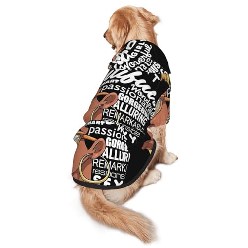 Melanin Hunde-Kapuzenpullover für mittelgroße bis große Hunde, warm, weich, atmungsaktiv, leicht zu tragen, Pullover für Winter und Herbst, Haustiermantel Melanin Hunde-Kapuzenpullover für mittelgroße bis große Hunde, warm, weich, atmungsaktiv, leicht zu tragen, Pullover für Winter und Herbst, Haustiermantel von MBCbjg